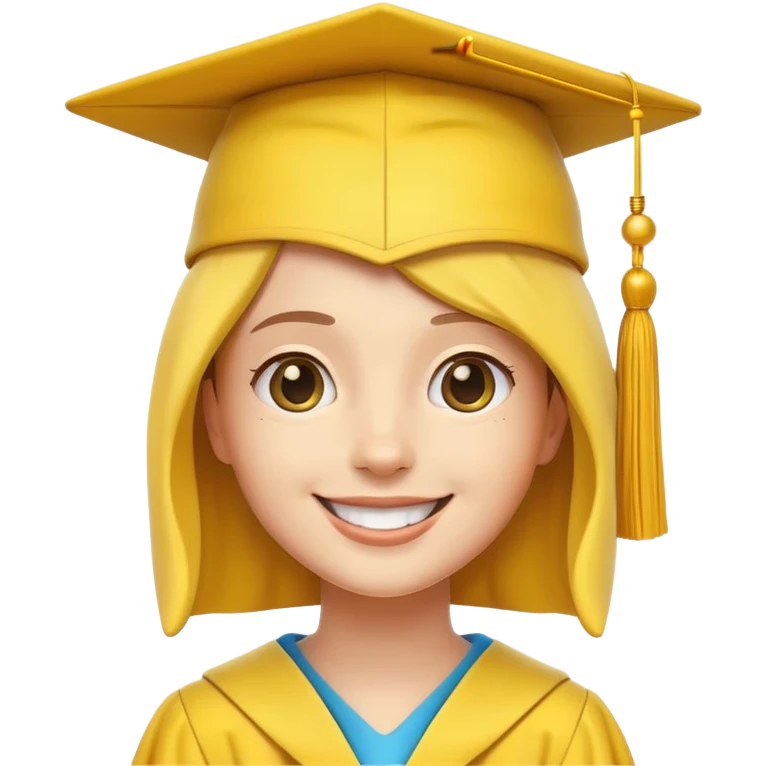 snapchat icon smiling with a graduate hat on top emoji