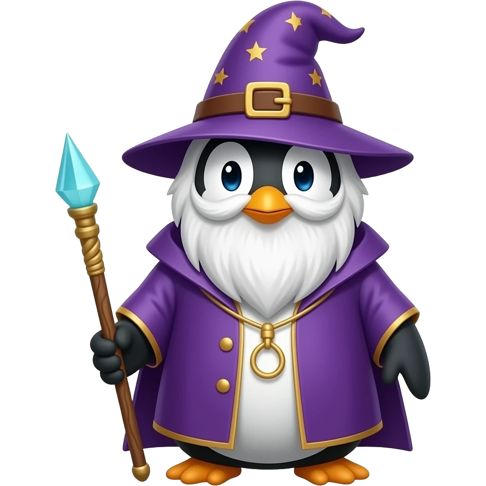 Penguin Wizard emoji