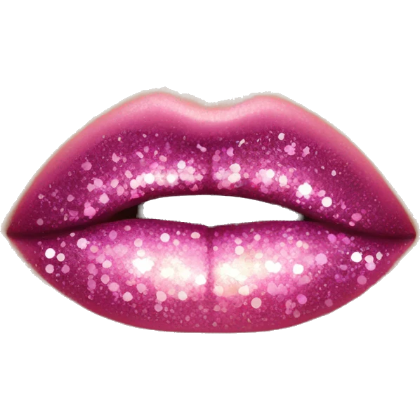 Pink ombre lip gloss with glitter  emoji