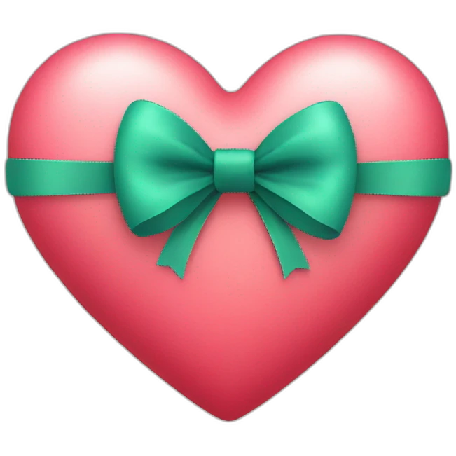 Heart with bow emoji
