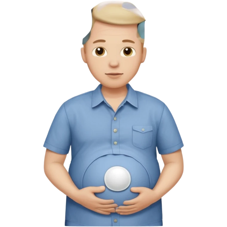 Make a man with a pregnant belly emoji