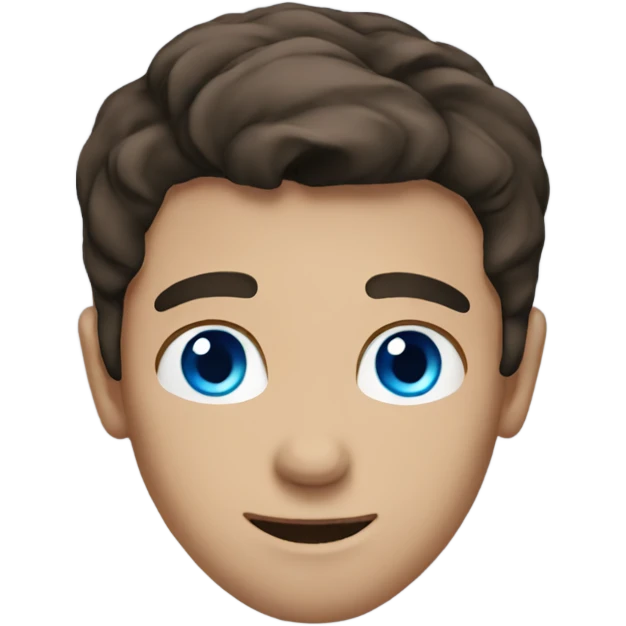 brunette guy with blue eyes emoji