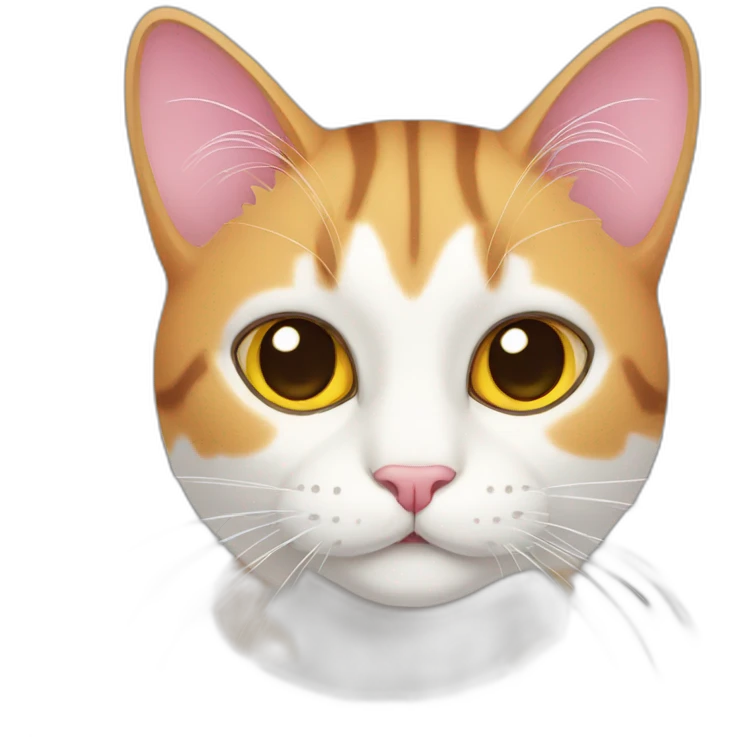 Two color cat emoji