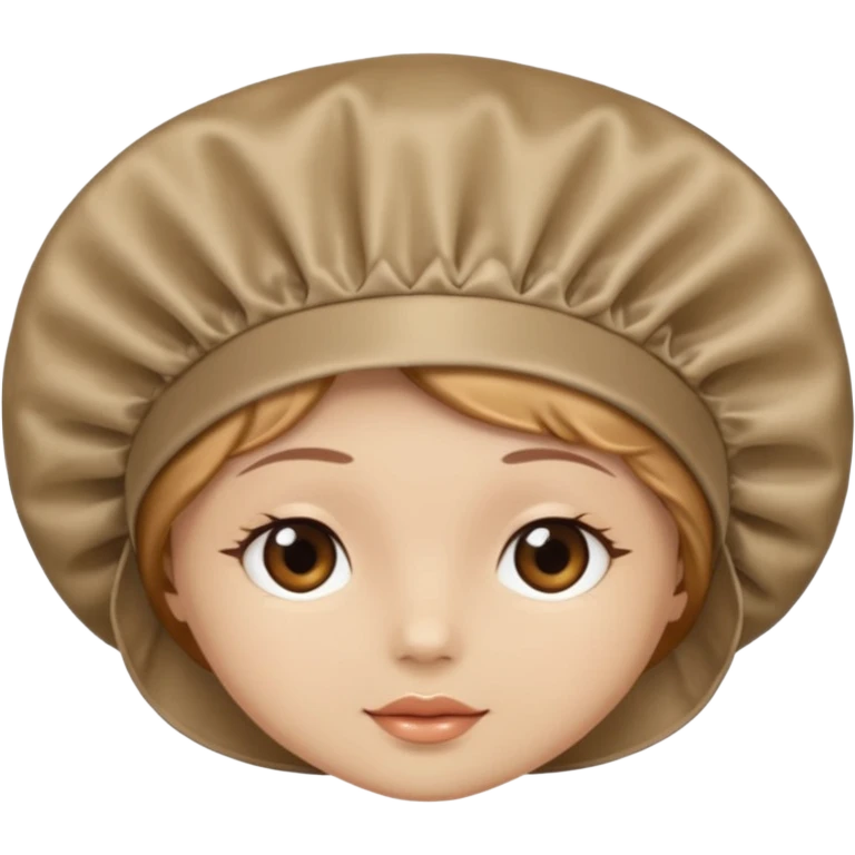 Silk sleep Bonnet emoji light brown skin  emoji