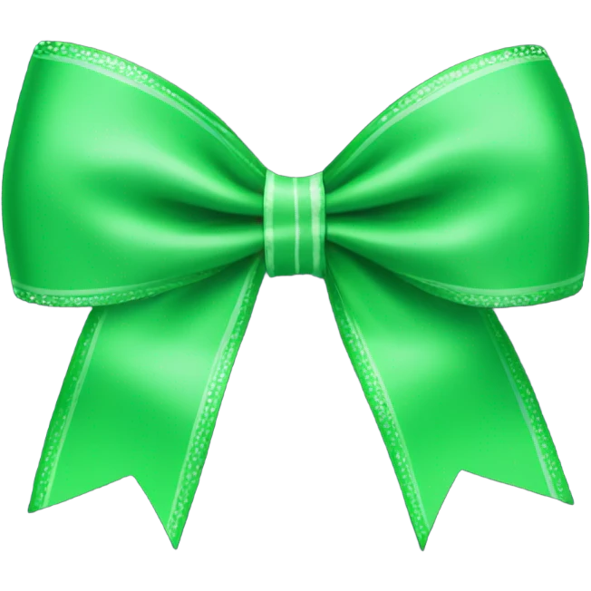 green cheer bow emoji
