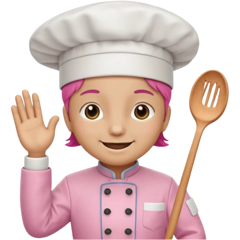 animal with pink chef costume emoji