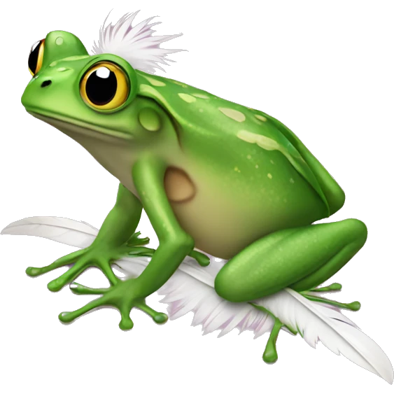 Frog with feather wings emoji
