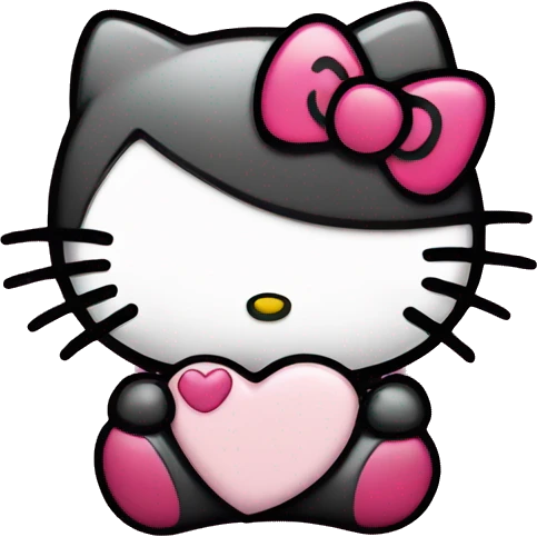 Hello kitty blowing a kiss emoji
