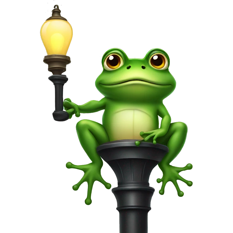 frog holding a gaslight emoji