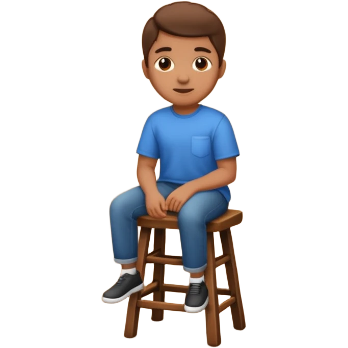 a person sitting on stool emoji