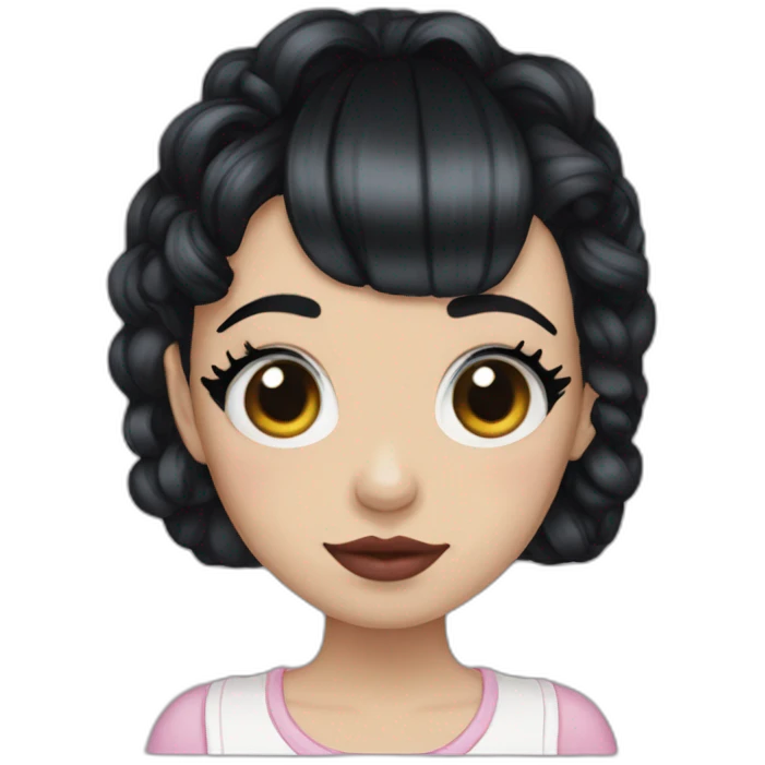melanie martinez half white and half black hair emoji