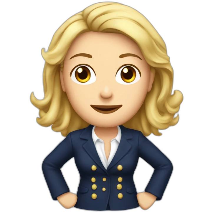 Emanuelle Macran fait un câlin à Marine Le Pen emoji