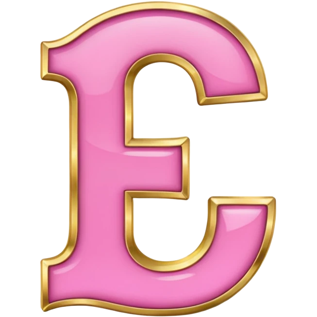 number four in pink and golden  emoji