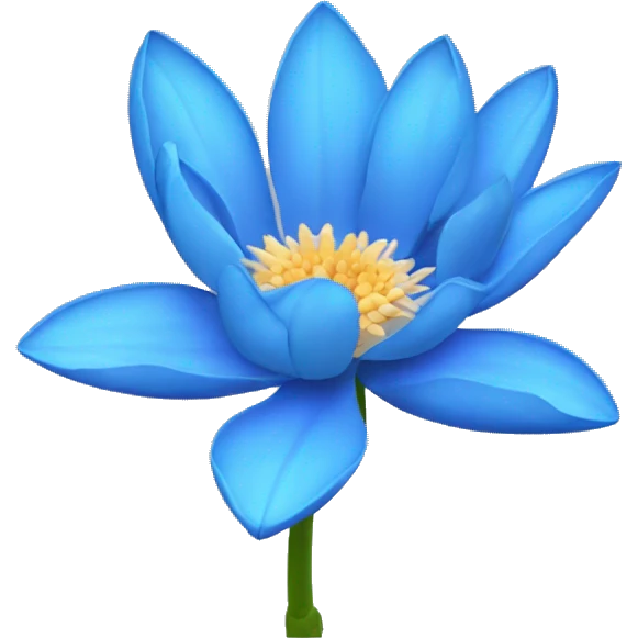 Blue Lotos flower emoji