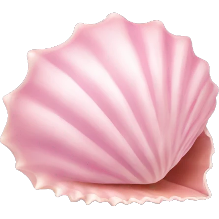 pink sea shell emoji