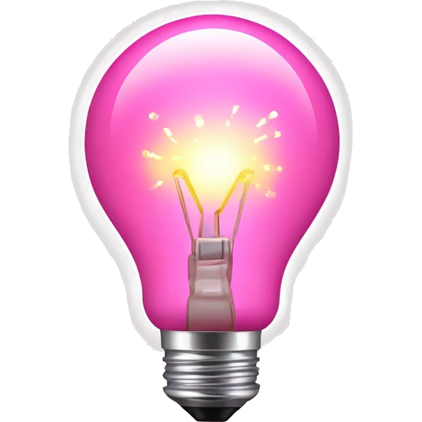 pink Light Bulb with Sparks emoji
