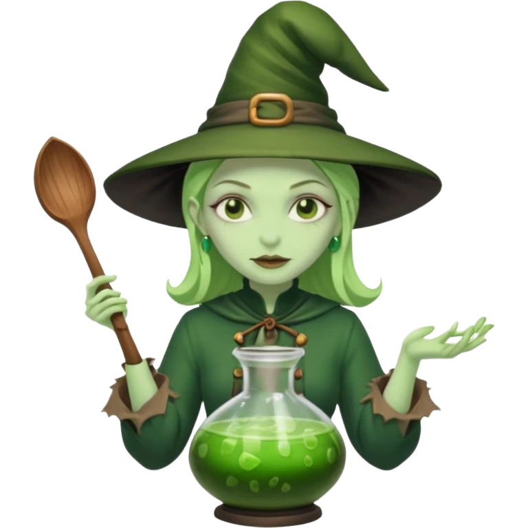 green witch cooking potion emoji