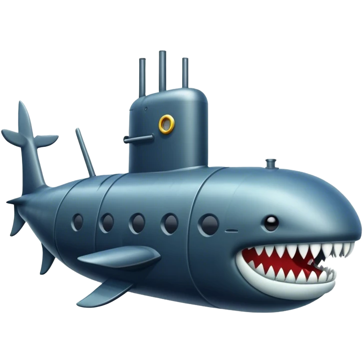 Submarine with Buck teeth emoji