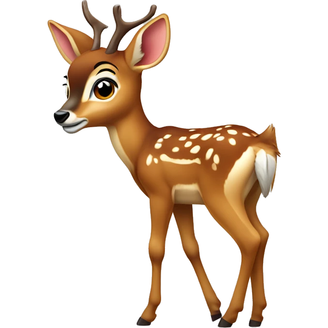 Bambi avec un noeux autour du cou emoji