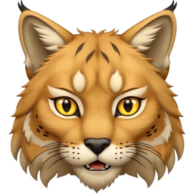 Tête de lynx féroce  emoji