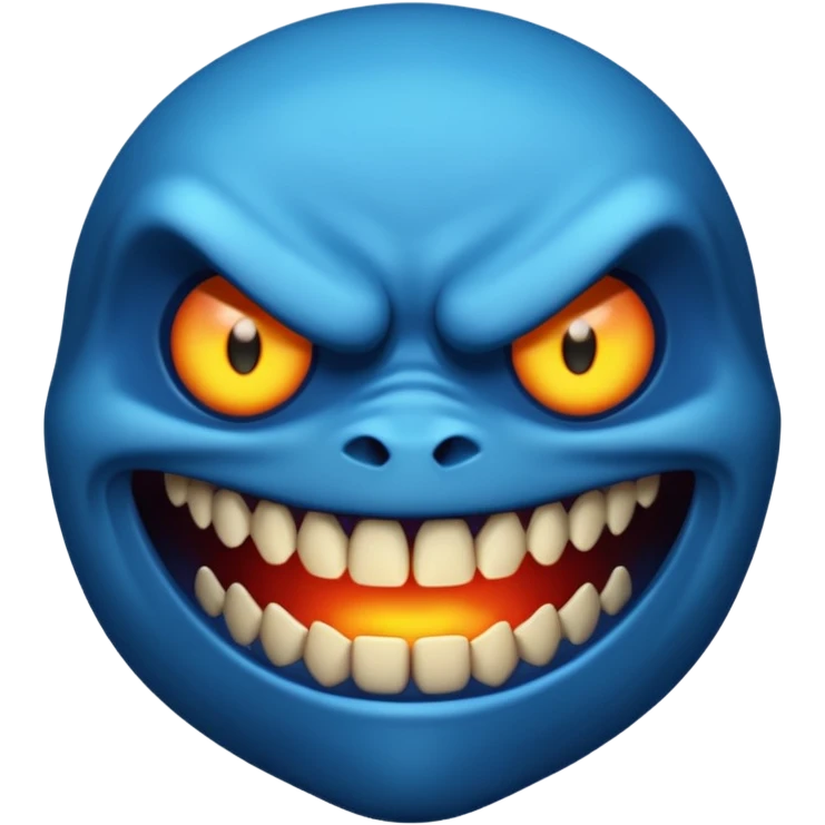 blue scary face thing emoji