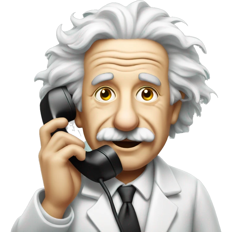 Einstein on the phone emoji