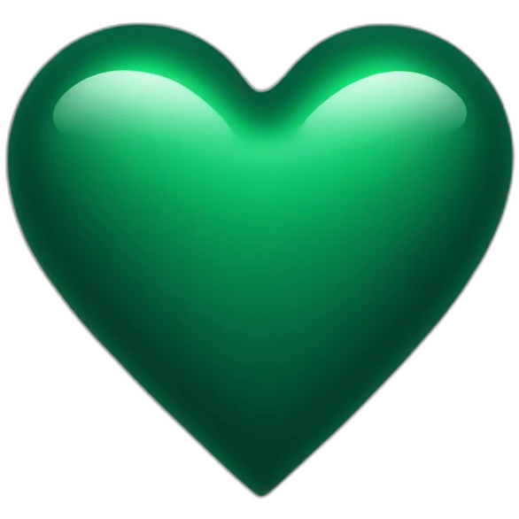Dark green heart emoji