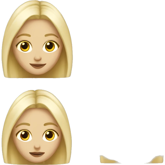 caucasion blond girl who likes fashion emoji