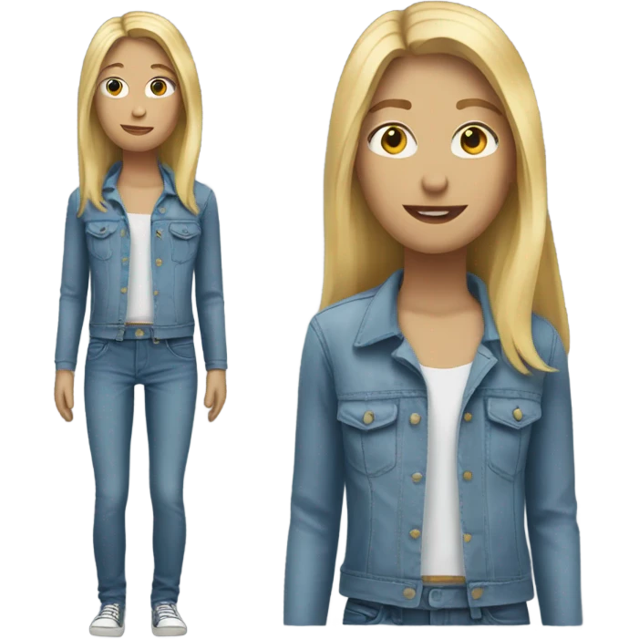 Blond in jeans emoji