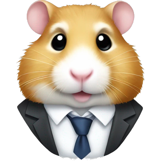 Hamster in suit with tie  emoji