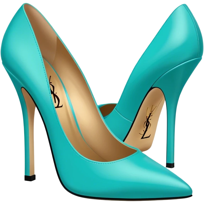 heels yves saint laurent Turquoise colors emoji