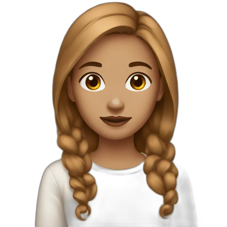make this girl light brown hair emoji