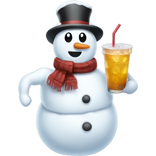 Snowman with drink emoji