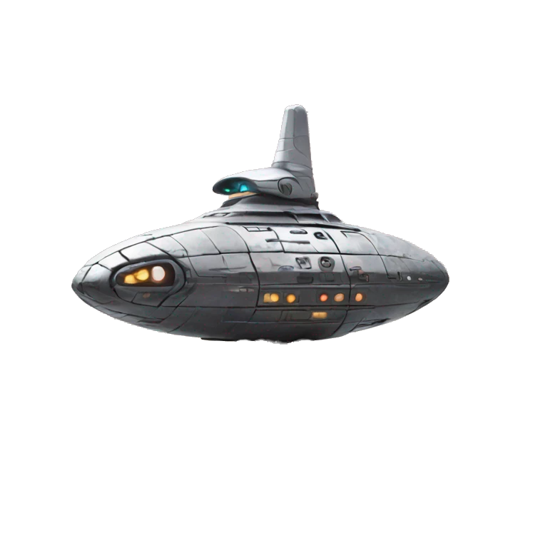 Space ship made out of rocks emoji