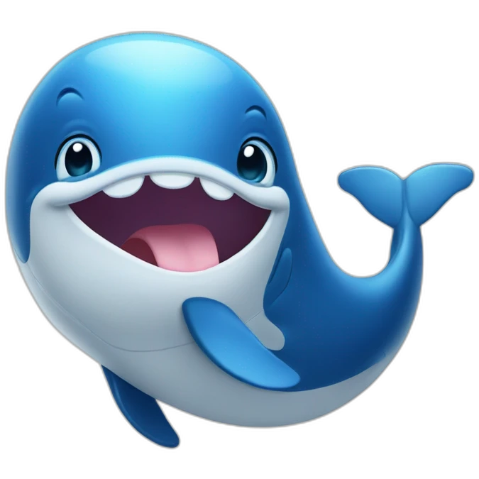 whale winking and giving a thumbs up emoji