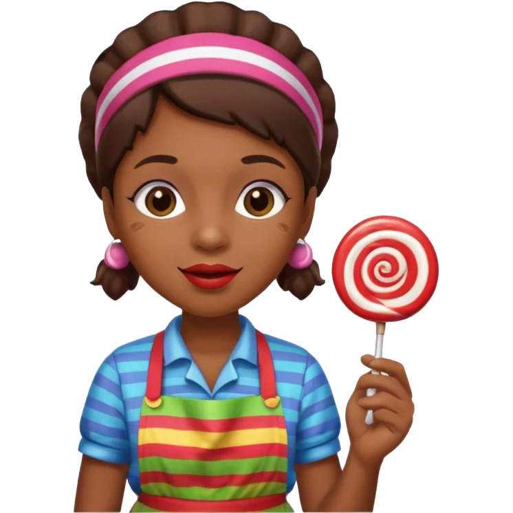 candy shop vendor, looking like candy  emoji