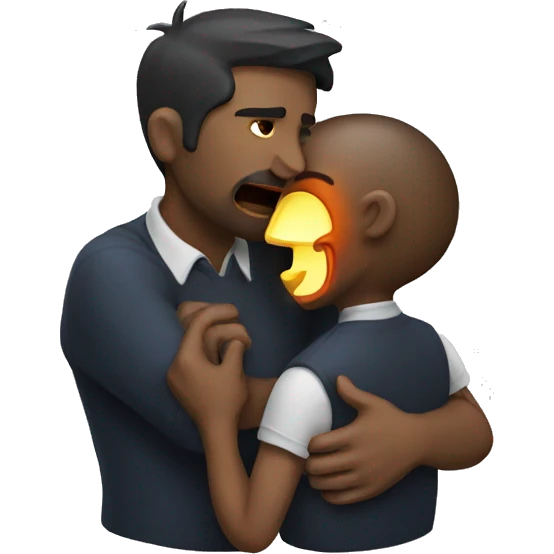 Man whispering in a demons ear emoji