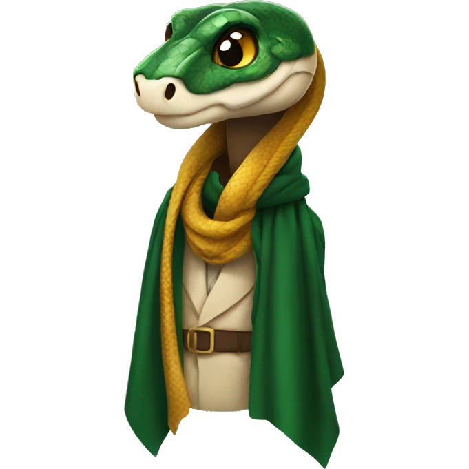 A snake wearing Hogwarts scarf emoji