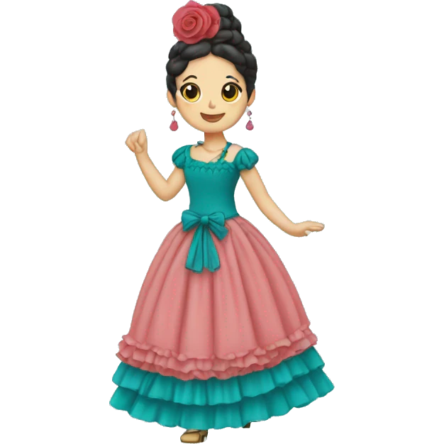 Flamenca color turquesa emoji