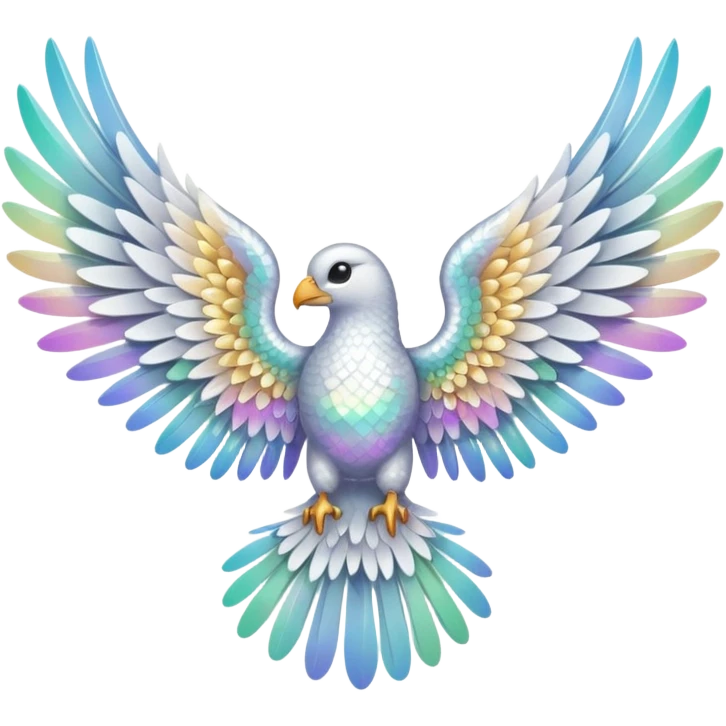 Glitter White Wings emoji