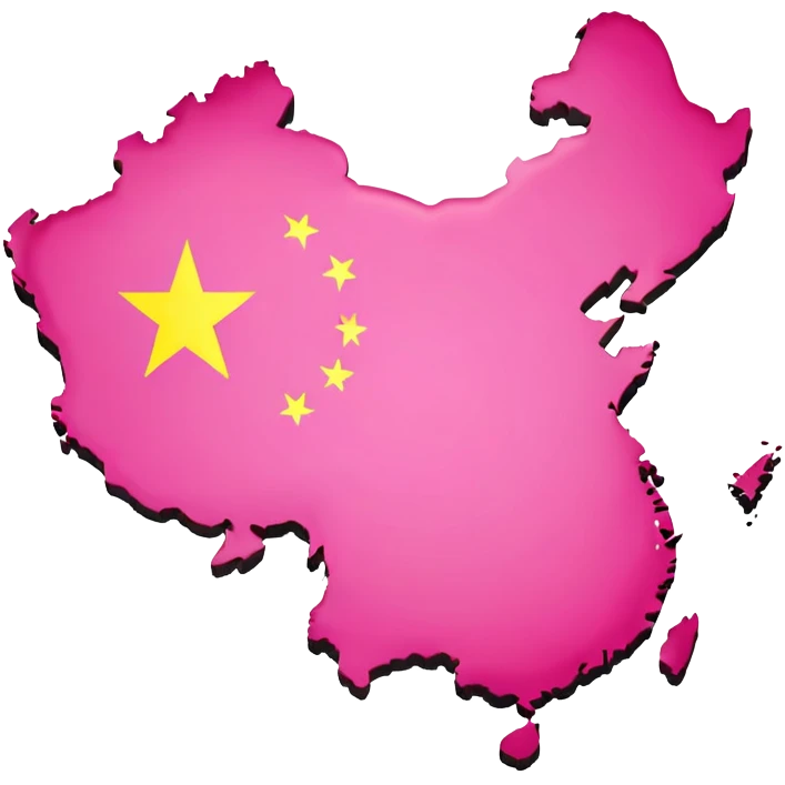 China country in pink  emoji