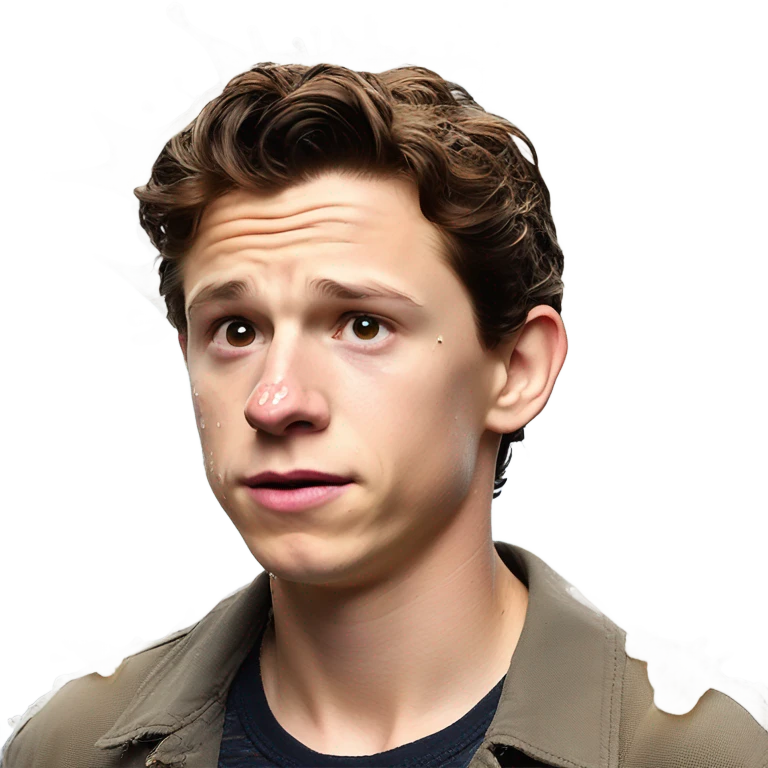 Tom Holland With lots and lots of Glue Dripping On Him emoji