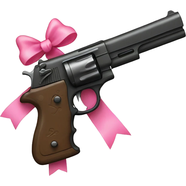 gun with pink bow emoji