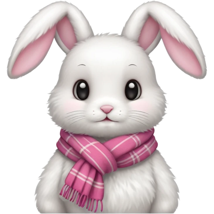 Cute bunny with scarf  emoji