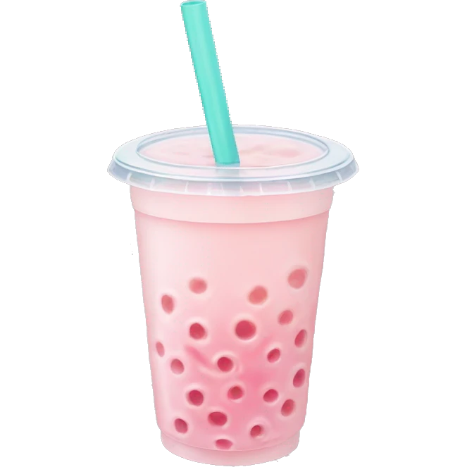 Light pink bubble tea emoji
