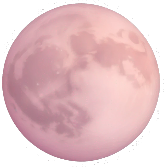 Light pink pink moon emoji