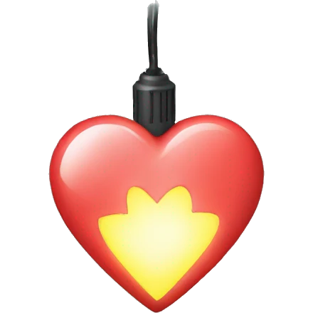 Christmas lights in the shape of a heart emoji