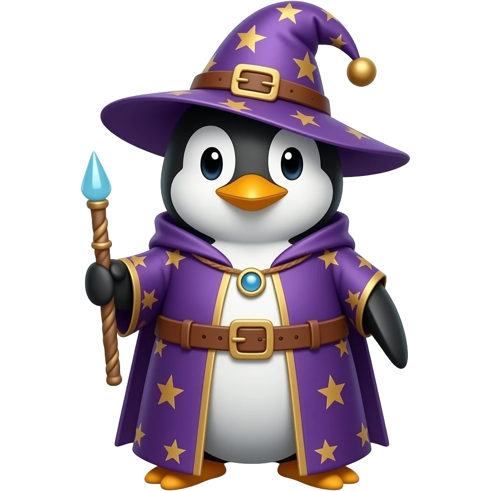 Penguin Wizard emoji