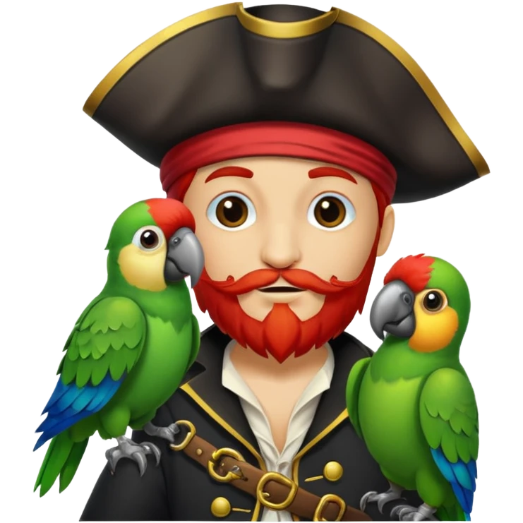 pirate and parrot emoji