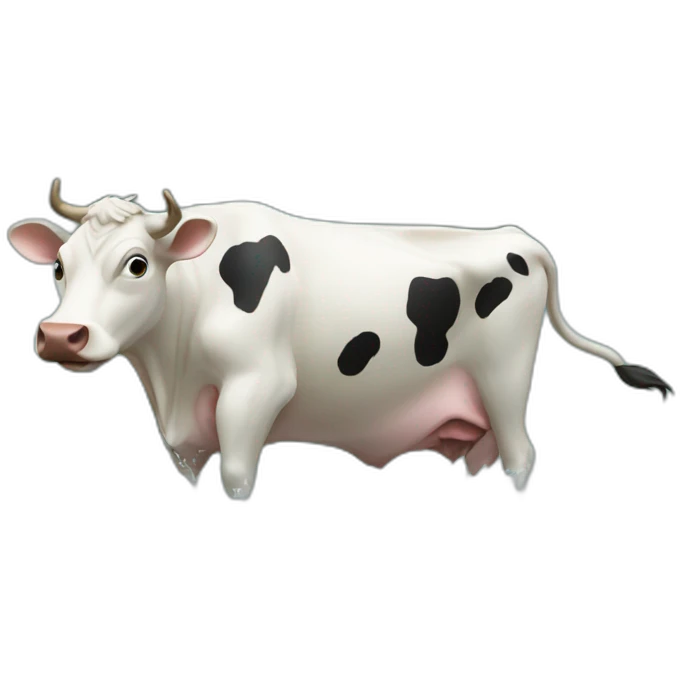 cow marching in water emoji